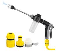 High Pressure Nozzle For Garden Hose | Compact Auto Sprayer With Spray Patterns | Multifunctional Car High Pressure Washer | For Cleaning Home Garden Detailing Outdoor