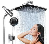High Pressure Rain Shower Head, regolabile Handheld Showerhead Spray 5 modalità con Smart Adjustment Rod, Anti-Clog Nozzles, Luxurious Spa Experience, per hotel, appartamenti, casa