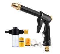 High Pressure Sprayer, High Pressure Hose Nozzle with Foam Bottle, Adjustable Garden Hose Sprayer for Car Wash, Patio Cleaning, Plant Watering & Pet Bathing
