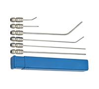 High Pressure Washer Nozzle Kit - 6 Piece Stainless Steel Quick Connect Spray Tip Set | Durable Pressure Washer Parts For Multi Angle Cleaning And Water Flow Control | Gutter Roof Eave Ground Concrete