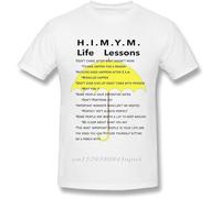 High-Q Unisex How I Met Your Mother Life Lessons T Shirt Quality Print Casual Unique Design Tee Shirt Crewneck Top T-Shirt White XL