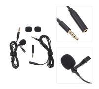 High Quality Clip-on Microphone for Camera and Phone Lapel Mic Black