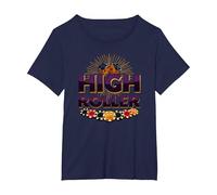 High Roller Gioco D'Azzardo Casino Dadi & Chips Grafica Maglietta, Donna Plus-Size, Navy, 3X