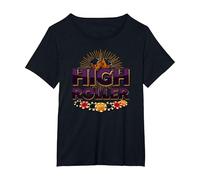 High Roller Gioco D'Azzardo Casino Dadi & Chips Grafica Maglietta, Donna Plus-Size, Nero, 1X