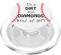 High School Baseball Coach Moglie Dirt & Diamonds Tee Ball Mom PopSockets PopGrip per MagSafe