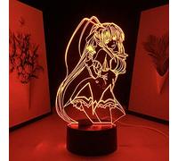 High School DxD Anime 3D LED Lampada Himejima Akeno Night Light per la decorazione della camera da letto Nightlight Regalo di compleanno Manga Lampada da tavolo 7 colori