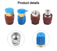High-Side 3/8\" Port Low-side 7/16\" Port Silver Gold 4Anti-Dust Cap per A/C