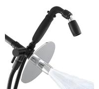 High Sierra® - Kit doccia a 3 vie in metallo senza piombo, valvola deviatrice integrata, devia facilmente il flusso dal soffione fisso al palmare e indietro, flusso basso 1,8 GPM, colore: nero opaco