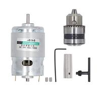 High Speed 10000RPM DC Motor | CW/CCW Rotation & Fast Heat Dissipation | Mini Electric Motor for Juicer/Drill/Shredder | 24V Electricity Supply (Motor with Connecting Rod Drill Chuck)