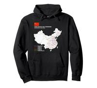 High-Speed Train Railway - Souvenir Route Map China Felpa con Cappuccio