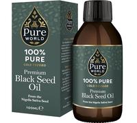 High Strength 100% Pure Virgin Cold Pressed Black Seed Oil 100ML Glass Bottle, Nigella Sativa. High Thymoquinone 3.7% Kalonji and Non-GMO.…