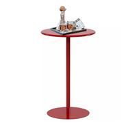 High Table, Round Bar Table, Metal Bistro Pub Table for Kitchen, Living Room, Metal Cocktail Drink Table Red Coffee Counter Table for Indoor Outdoor, Sofa Side Table, Nightstand(40x40x62cm)