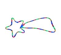 High Tech Stella Cometa Luminosa a Tubo da Esterno - Luci Led 48, Impermeabili, con Cavo 1,5 cm, Decorazioni Natalizie, Addobbi, Giardino, Interno, Insegne Luminose - Multicolor (68x28 cm M.)