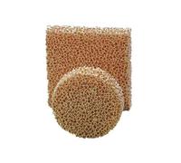 High Temperature Porous Zirconia Foam Ceramic Casting Filter - 1pc, 8-60ppi, Fire Resistant up to 1700℃(100mmx100mmx22mm)