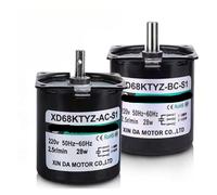 High Torque 100KG 28W AC 220V Permanent Magnet Synchronous electronic starter 220V 68KTYZ CW/CCW Metal Geared Slow Speed electronic starter 2.5 To 110RPM NWPNLXEA(60RPM)