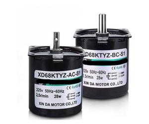 High Torque 100KG 28W AC 220V Permanent Magnet Synchronous electronic starter 220V 68KTYZ CW/CCW Metal Geared Slow Speed electronic starter 2.5 To 110RPM NWPNLXEA(110RPM)