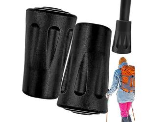 High-Traction Trekking Tips - Premium Protective Pole Guards, Features Abrasion-Resistant Vulcanized Rubber Architecture for Maximum Longevity | Precision-Molded Vibration-Dampening Core E