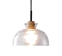 High-transmittance Glass Chaner Lampshade, Nordic Style Pendant Lamp, E27screw Ceiling Hanging Lamp, F Single-head Pendant Light, Balcony Restaurant Decorative Lighting Fixtures