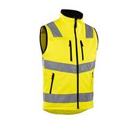 BLAKLAEDER Gilet in softshell alta visibilità, giallo, Tg. Unisex: XL Quantità:1