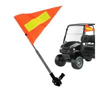 High Visibility Flag, Safety Bike Pole, 12-Inch Waterproof Retractable Pennant with Reflective Strips, Sturdy Outdoor Flag, Bike Accessory with Bright Color, for Kids Scooter Wheelchair Outdoor Sports