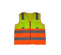 High Visibility Reflective Safety Vest, Volunteer Service Jacket with Pockets & Zipper, Work Vests for Outdoor Safety giubbotto riflettente(Small)