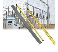 High-Voltage Measuring Rods, 600cm 800cm 1000cm Adjustable Height & with Carrying Bag, for Live Power Lines(Yellow,1800cm(59ft))
