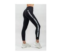 High Waisted Side Stripe Leggings Iconic Woman Black