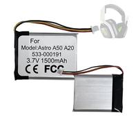 HIGHAKKU Batteria di ricambio 623441 533-000169 533-000191 compatibile con As-tro Gaming-A20 Wireless Headset Headphones Headphone Cuffie Bluetooth