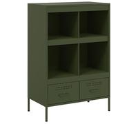 Highboard verde oliva 68 x 39 x 101,5 cm - Moderno set di mobili da soggiorno in acciaio per piccoli spazi, stabile e design elegante, ideale per soggiorno o camera da letto