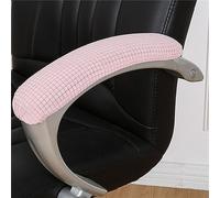 Highdi 1 Paio Copri Bracciolo Sedia Ufficio, Impermeabile Copribraccioli per Sedie da Ufficio Elasticizzato Rimovibili Coperture per Braccioli Lavabili Universale per Sedie da Ufficio (Rosa Chiaro)