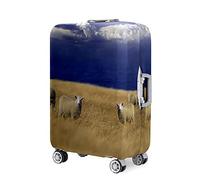 Highdi 18-32 Pollici Copri Valigia, Copri Valigia Grande Stampa 3D di Pecore, Coprivaligia Elastico, Coperture per Valigie Antipolvere Antigraffio per,Viaggi,Business (Ciel Bleu,S)