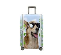 Highdi 18-32 Pulgadas Funda para Maletas, Elasticidad Funda Maleta Estampado Animal en 3D, Anti-Polvo Cubierta de Equipaje, Anti-Rasguños Funda Protectora Maletas (Cane,S)