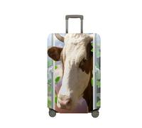 Highdi 18-32 Pulgadas Funda para Maletas, Elasticidad Funda Maleta Estampado Animal en 3D, Anti-Polvo Cubierta de Equipaje, Anti-Rasguños Funda Protectora Maletas (Mucca,XL)