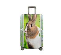 Highdi 18-32 Pulgadas Funda para Maletas, Elasticidad Funda Maleta Estampado Animal en 3D, Anti-Polvo Cubierta de Equipaje, Anti-Rasguños Funda Protectora Maletas (Coniglio,M)