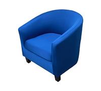 Highdi 2 Pezzi Copripoltrona 1 Posto Chesterfield Elasticizzato, Poltrona Club da Cocktail Antiscivolo Rimovibile Tub Chair Copripoltrona per Camera da Letto Bar (Tinta Unita - Blu Reale)