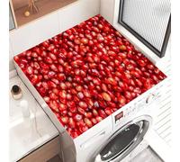 Highdi 2025 Tappetino Antiscivolo, modello 3D Copri Lavatrice Antiscivolo,Tappetino Superiore Lavatrice Universale, per Copertura Frigorifero Protezione Superiore (Rosso,40x50cm)