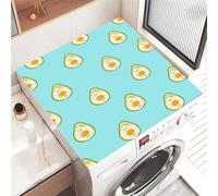 Highdi 2025 Tappetino Antiscivolo, modello 3D Copri Lavatrice Antiscivolo,Tappetino Superiore Lavatrice Universale, per Copertura Frigorifero Protezione Superiore (Avocado,40x50cm)