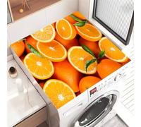 Highdi 2025 Tappetino Antiscivolo, modello 3D Copri Lavatrice Antiscivolo,Tappetino Superiore Lavatrice Universale, per Copertura Frigorifero Protezione Superiore (Arancia 2,40x50cm)