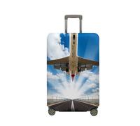 Highdi 3D Modello di Aereo Copri Valigia, Copri Valigia Grande, Coprivaligia 18-32 Pollici Elastico, Coperture per Valigie Antipolvere Lavabile (cielo blu,XL (30-32 pollici))