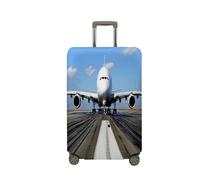 Highdi 3D Modello di Aereo Copri Valigia, Copri Valigia Grande, Coprivaligia 18-32 Pollici Elastico, Coperture per Valigie Antipolvere Lavabile (atterraggio,XL (30-32 pollici))