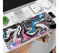 Highdi Alfombrilla Ratón XXL/XL,Abstracción Alfombrilla Gaming con Base de Goma Antideslizante,Grande Desk Mat Alfombrilla Raton,para Gamers,PC y Portátil,Protector Escritorio (300 * 800 * 2mm,Rosa)