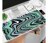 Highdi Alfombrilla Ratón XXL/XL,Abstracción Alfombrilla Gaming con Base de Goma Antideslizante,Grande Desk Mat Alfombrilla Raton,para Gamers,PC y Portátil,Protector Escritorio (400 * 900 * 2mm,Zebra)