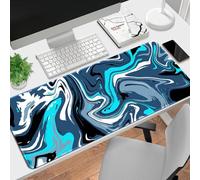 Highdi Alfombrilla Ratón XXL/XL,Abstracción Alfombrilla Gaming con Base de Goma Antideslizante,Grande Desk Mat Alfombrilla Raton,para Gamers,PC y Portátil,Protector Escritorio (600 * 1200 * 2mm,Blu)