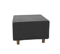 Highdi Copri Pouf Quadrato Elasticizzato, Spandex Copertura Dell'Ottomano Tinta Unita Copri Poggiapiedi Poltrona per Soggiorno, Morbido Lavabile Fodere per Sgabello (L,grigio jacquard)
