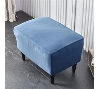 Highdi Copri Pouf Rettangolare Elasticizzato Velluto, Spandex Copertura Dell'Ottomano Moderna Copri Poggiapiedi Poltrona per Soggiorno, Morbido Lavabile Fodere per Sgabello (blu navy,1 Pezzi)