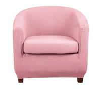 Highdi Copripoltrona 1 Posto Elasticizzato in Jacquard a Quadri (Rosa)