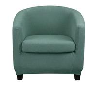 Highdi Copripoltrona 1 Posto Elasticizzato in Jacquard a Quadri (Verde salvia)