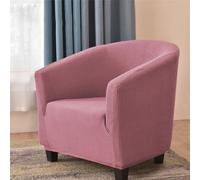 Highdi Copripoltrona 1 Posto Elasticizzato Poltrona Da Cocktail Chesterfield Jacquard Tinta Unita Fodera Universale Lavabile Sedia Da Club per Bar Soggiorno Camera da Letto (Rosa)