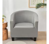 Highdi Copripoltrona 1 Posto Elasticizzato Tinta Unita Chesterfield, Fodere Copripoltrona da Cocktail Universale Lavabile Rimovibile Fodera per Poltrona per Hotel Salotto (Grigio Chiaro)