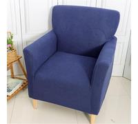 Highdi Copripoltrona con Braccioli in Tessuto Jacquard Elasticizzato, Copridivano 1 Posto Fodere per Poltrona Antiscivolo Antimacchia per Bar Soggiorno Camera da Letto Club (Blu Navy)